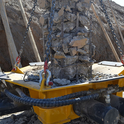 8t Ekskavatör 400mm için Beton Hidrolik Kazık Kafası Kaya Kırıcı Kazıcı