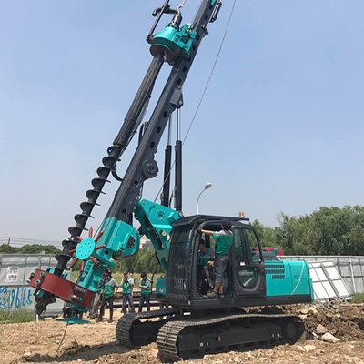 Hidrolik Statik CFA Kazık Çakma Paletli 16m Metre 150kN.M Döner Sondaj Makinesi