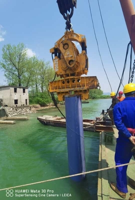 Ekskavatör Yaprak Toplama Çekici Çelik borular için elektrikli Vibro Çekici