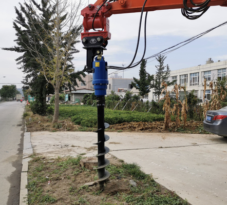 25-100 Lpm Akış T1.5-35T Ekskavatörü ve 300-1500mm Max Auger Diameter Kil / Şist için Hidrolik Toprak Çarpıcı