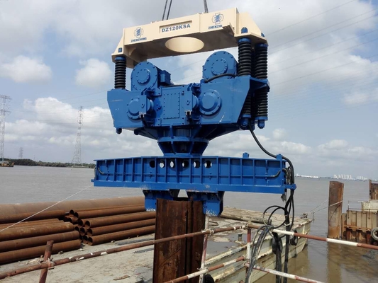 Pile Driver Steel Sheet Piling Electric Vibro Hammer For Bridge Project Offshore (Köprü Projesi İçin Elektrikli Vibro Çekici)