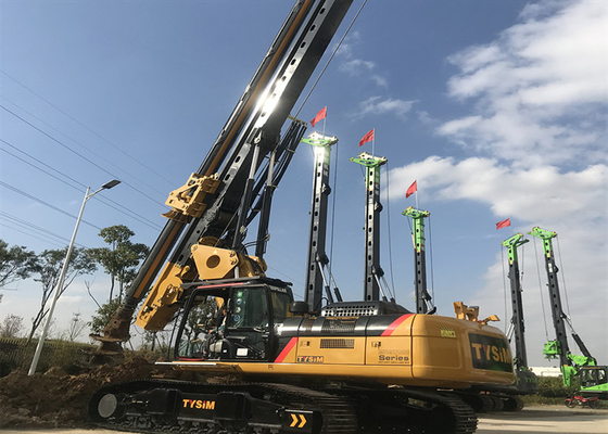 80m / Min Paletli Toprak Hidrolik Paletli Sondaj Rig Kazık Sürüş Makinesi 165KNm