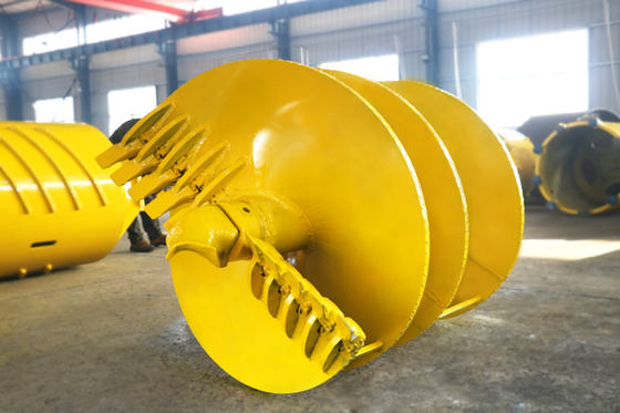 Taşınabilir Borewell Çelik Döner Sondaj Aleti 800mm Toprak Burgu Delik Kazıcı Boncuklanma